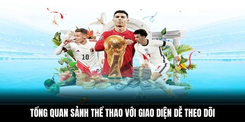 Tổng quan sảnh thể thao với giao diện dễ theo dõi